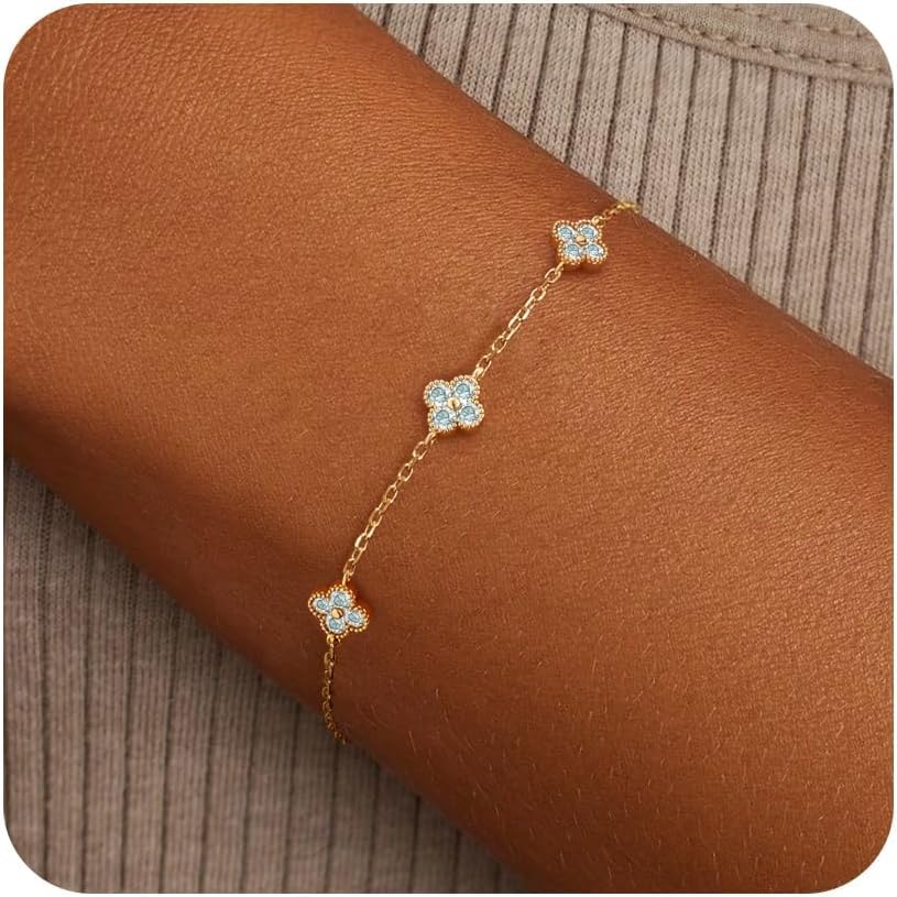 Thumbnail 6 de ZHESHY Bracelet Femme Or Trefle À 4 Feuilles – Tanzanite (Naissance Décembre)