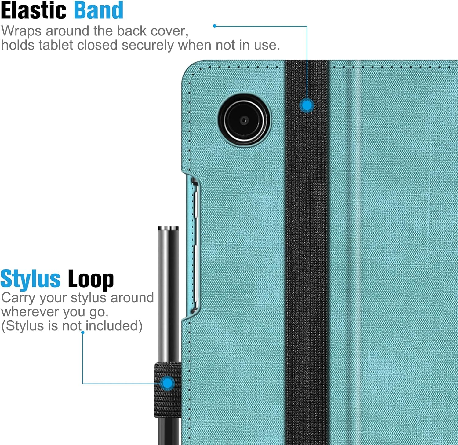 Thumbnail 6 de Fintie Hülle für Samsung Galaxy Tab A8 10.5" (SM-X200/X205) – Jeansoptik Türkis