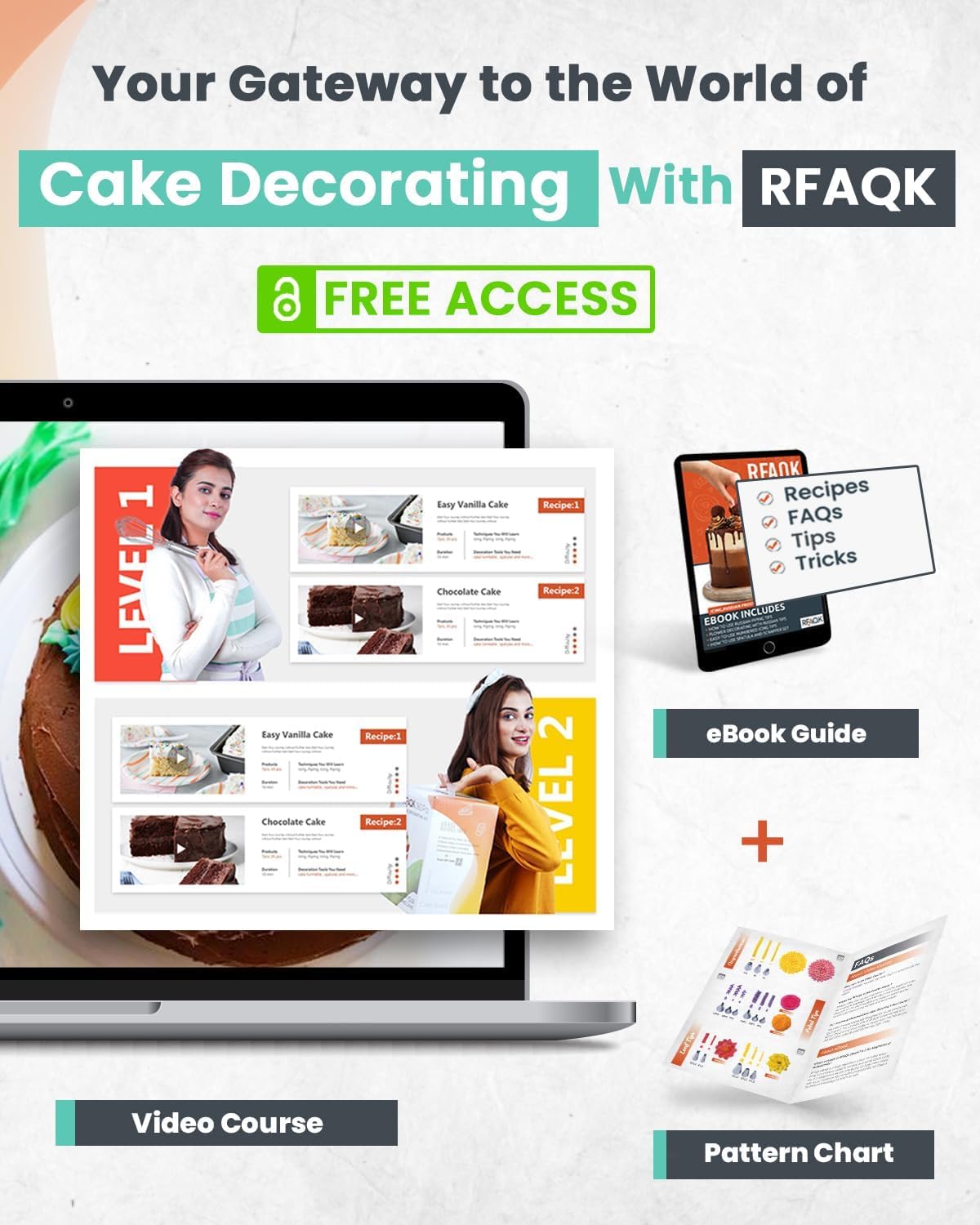 Thumbnail 5 de RFAQK Cake Decorating Kit 64PCs 🎂