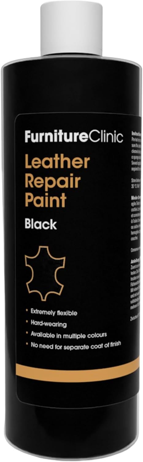 Thumbnail 1 de Pintura y Tinte para Reparación de Cuero, Negro, 500ml🖤