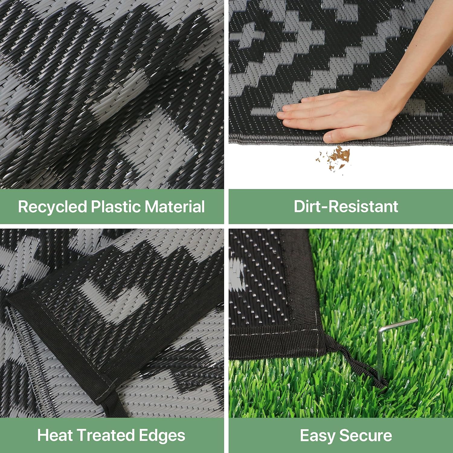 Detalle de GENIMO Outdoor Rug 240 x 300cm waterproof