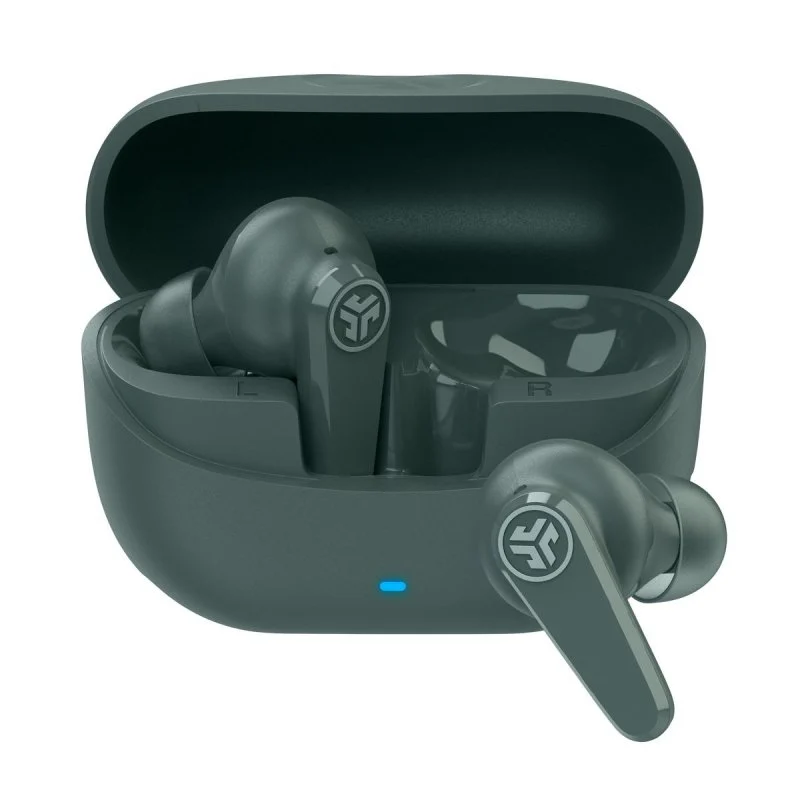 Detalle de JLab Go Pods ANC inalámbricos Bluetooth con cancelación de ruido, micrófono e IP55 (verde sage)