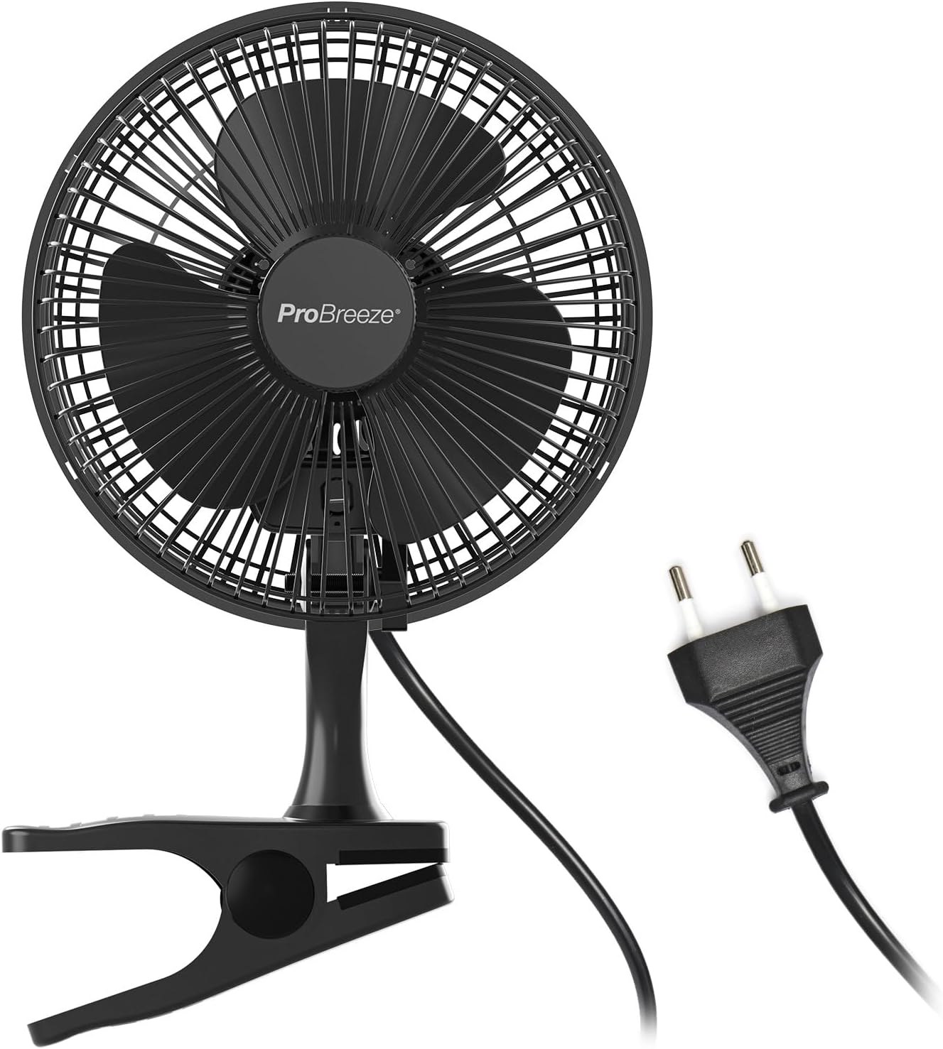 Pro Breeze Mini Ventilator mit Clip (20 cm) – Tisch- & Growbox-Lüfter mit 2 Geschwindigkeitsstufen