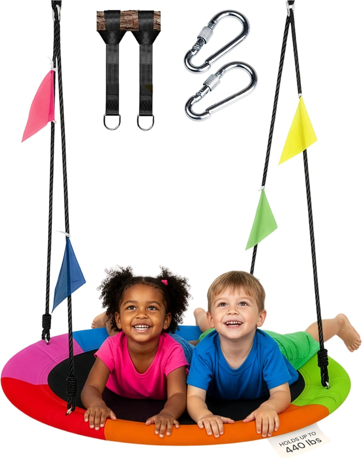 Detalle de PLAYVIBE 40" Saucer Swing 440 lb Capacity