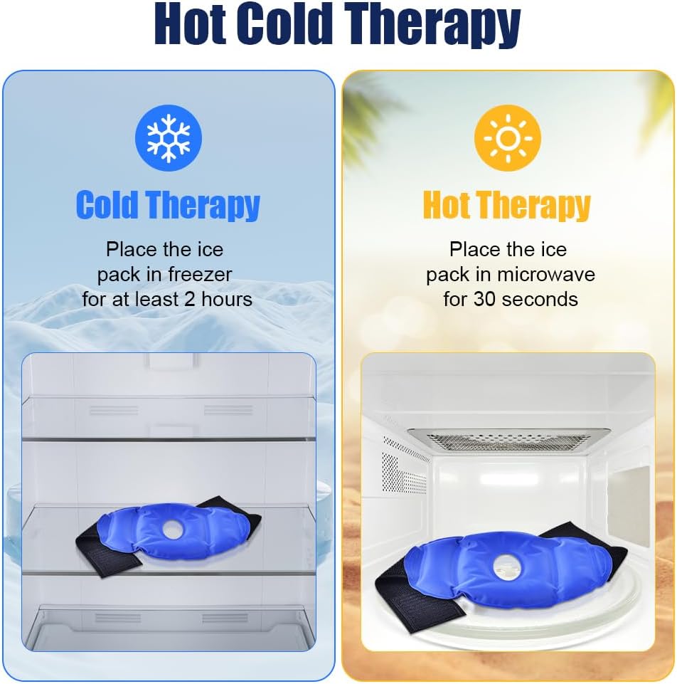 Detalle de ACWOO herbruikbare knie-gelpack voor warmte- en koudetherapie