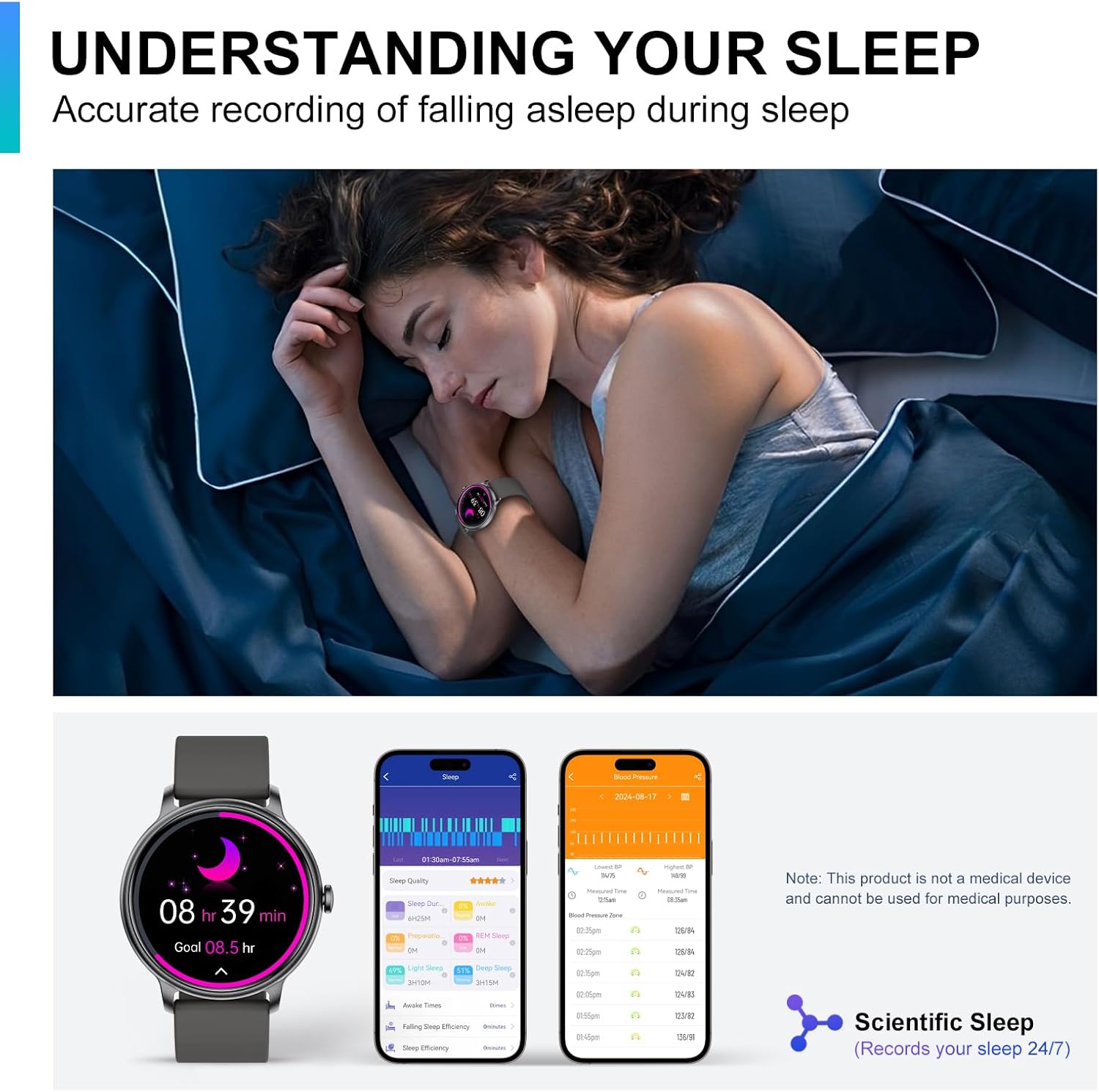 Detalle de Smart Watch with 1.43" AMOLED Display — Call, Fitness Tracking and IP68 Waterproof