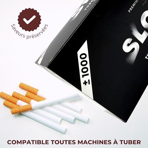 Detalle 2 de SLOOW Boîte de 1000 Tubes à Cigarettes — Qualité Premium et Compatibilité Universelle