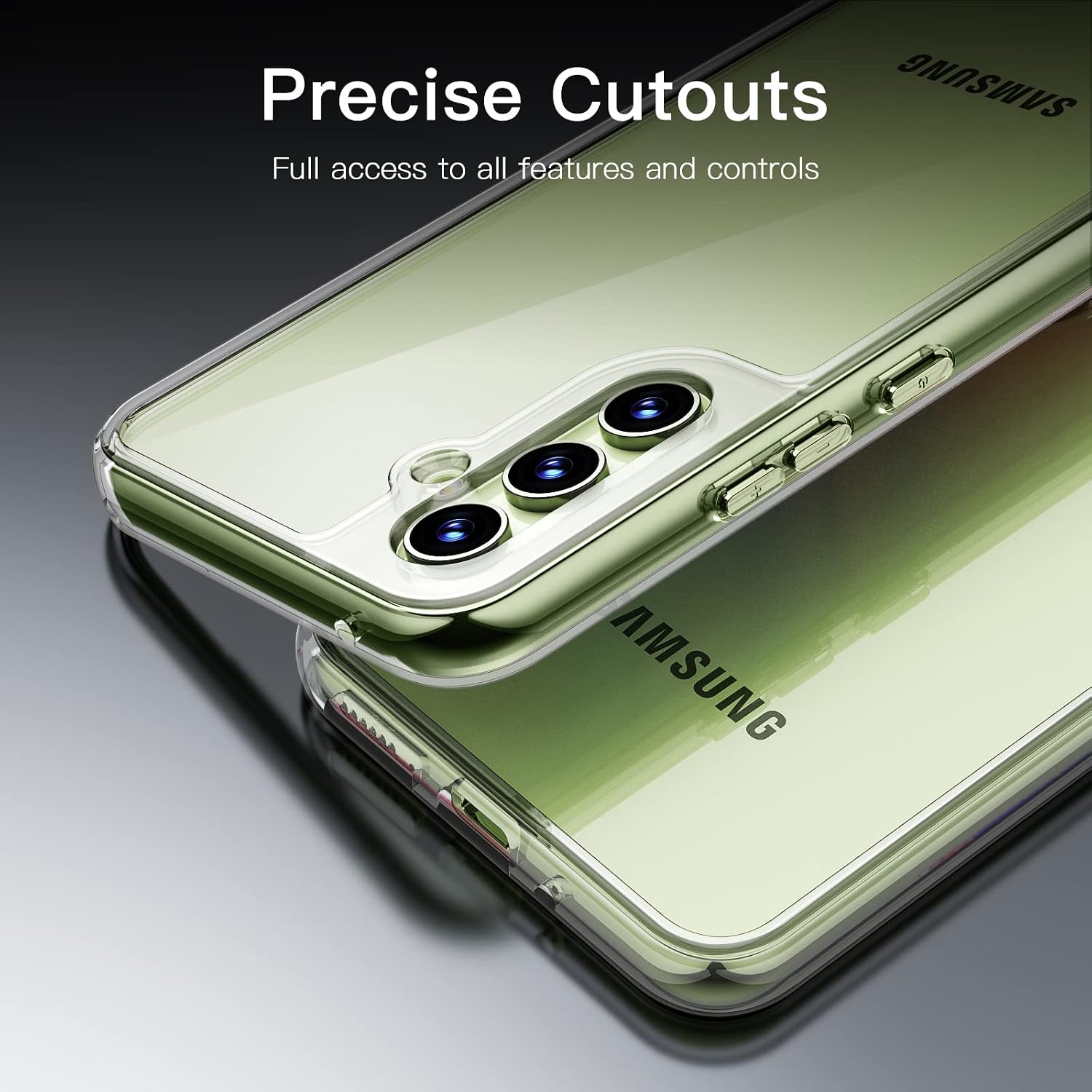 Thumbnail 5 de JETech-hoesje voor Samsung Galaxy A54 5G, transparant met TPU-rand en PC-achterkant