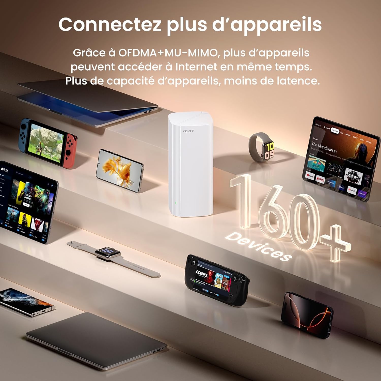 Thumbnail 5 de Tenda ME6 Pro Système Mesh WiFi 7 BE5100 (pack de 3) avec 2,5G et 1G, double bande