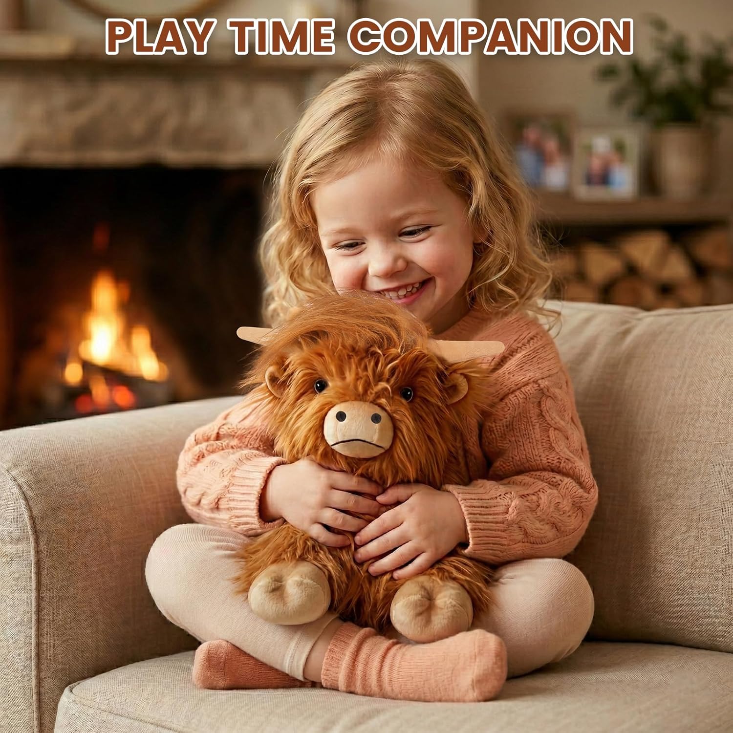 Detalle de SuzziPals Highland Cow Heatable & Coolable Plushie
