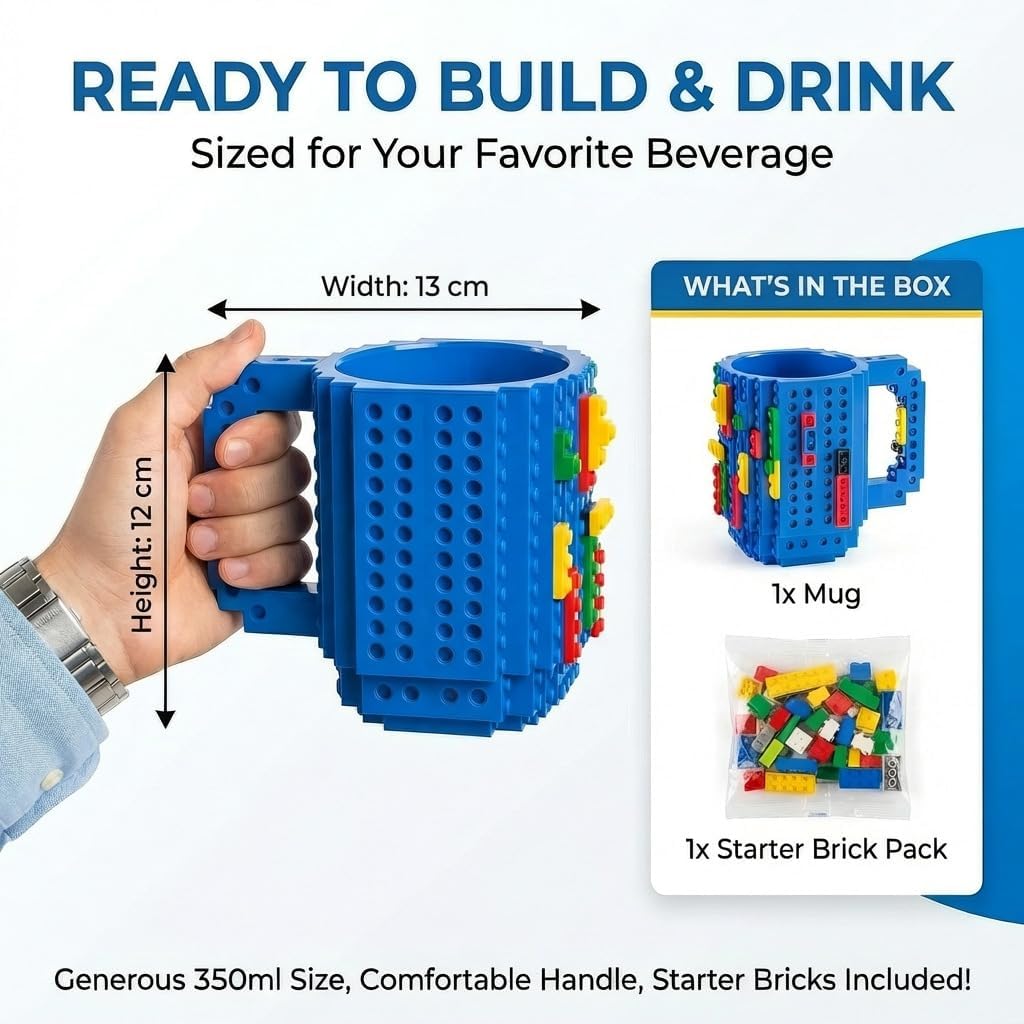 Detalle 1 de GOODS+GADGETS Build on Brick Coffee Mug, 350 ml, Double-Walled