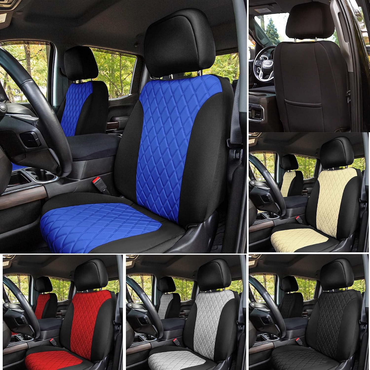Thumbnail 6 de FH Group Custom Fit Seat Covers for 2019 GMC Sierra 1500 Beige