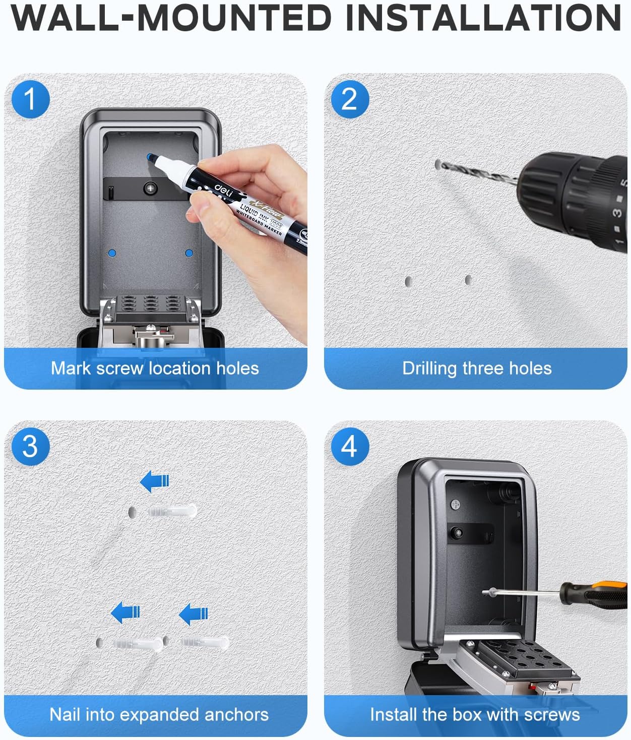 Thumbnail 6 de Mohard Key Safe 12-digit wall-mounted key box 🔐