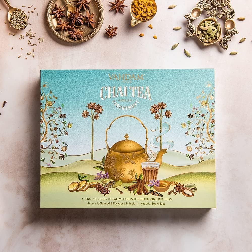 Thumbnail 6 de VAHDAM Té Suelto Chai 🎁 Set 12 Sabores Sin Gluten OGM