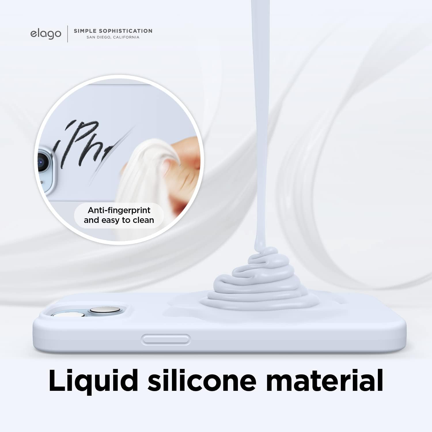 Thumbnail 3 de elago Liquid Silicone Case for iPhone 14 Plus (6.7") – light blue 4-layer full-body shockproof cover