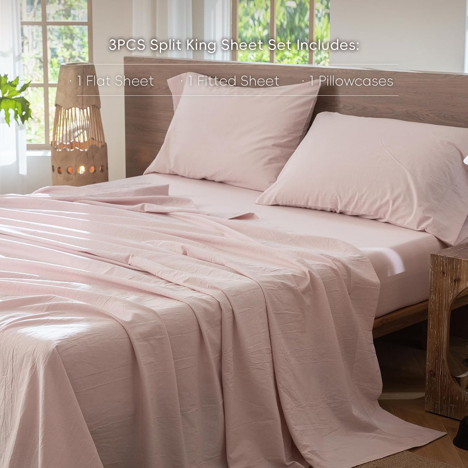 Detalle de MooMee Twin Sheet Set, 17 in Deep Pockets