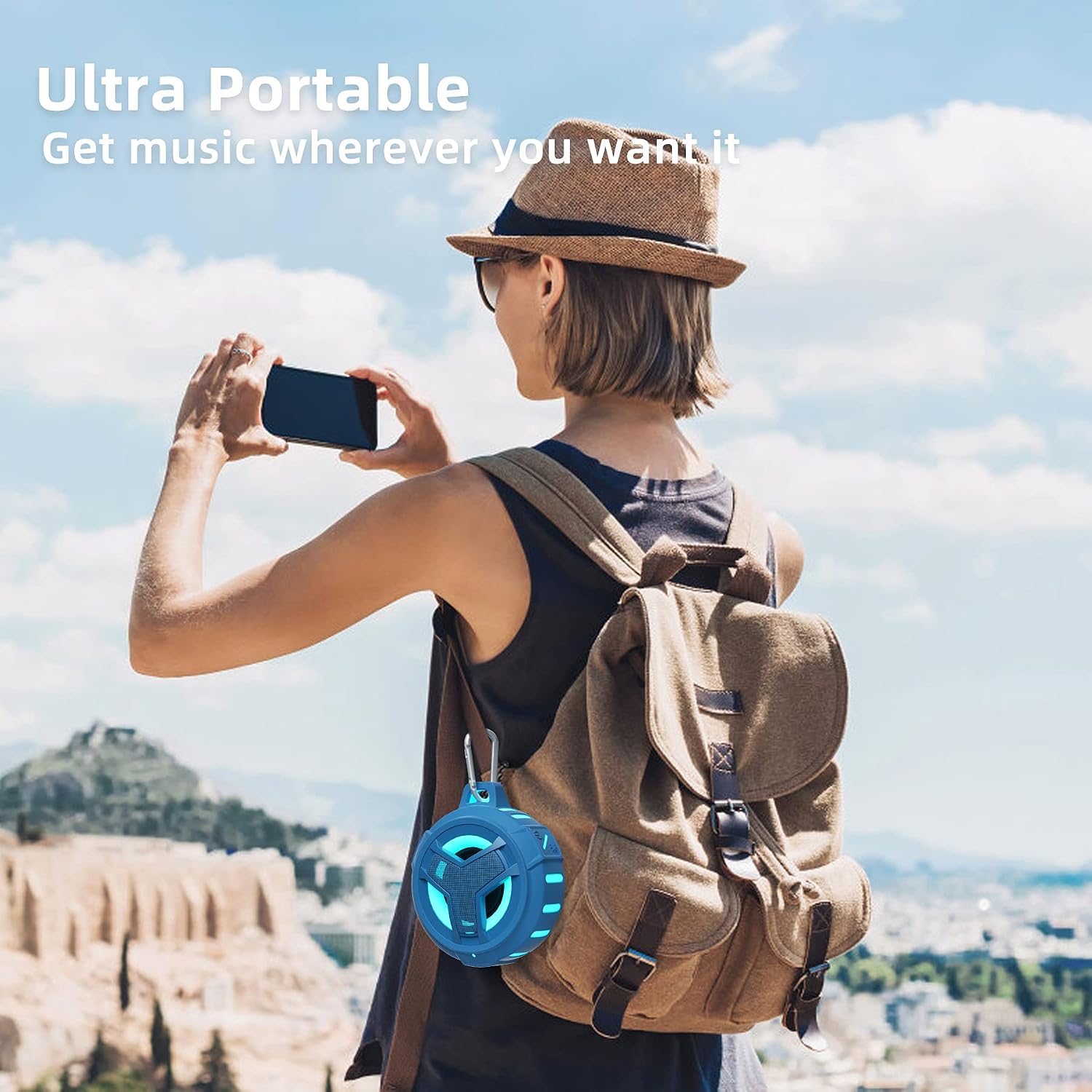 Detalle 2 de EBODA Shower Bluetooth Waterproof Speaker, IPX7 Floating, 24-Hour Playtime