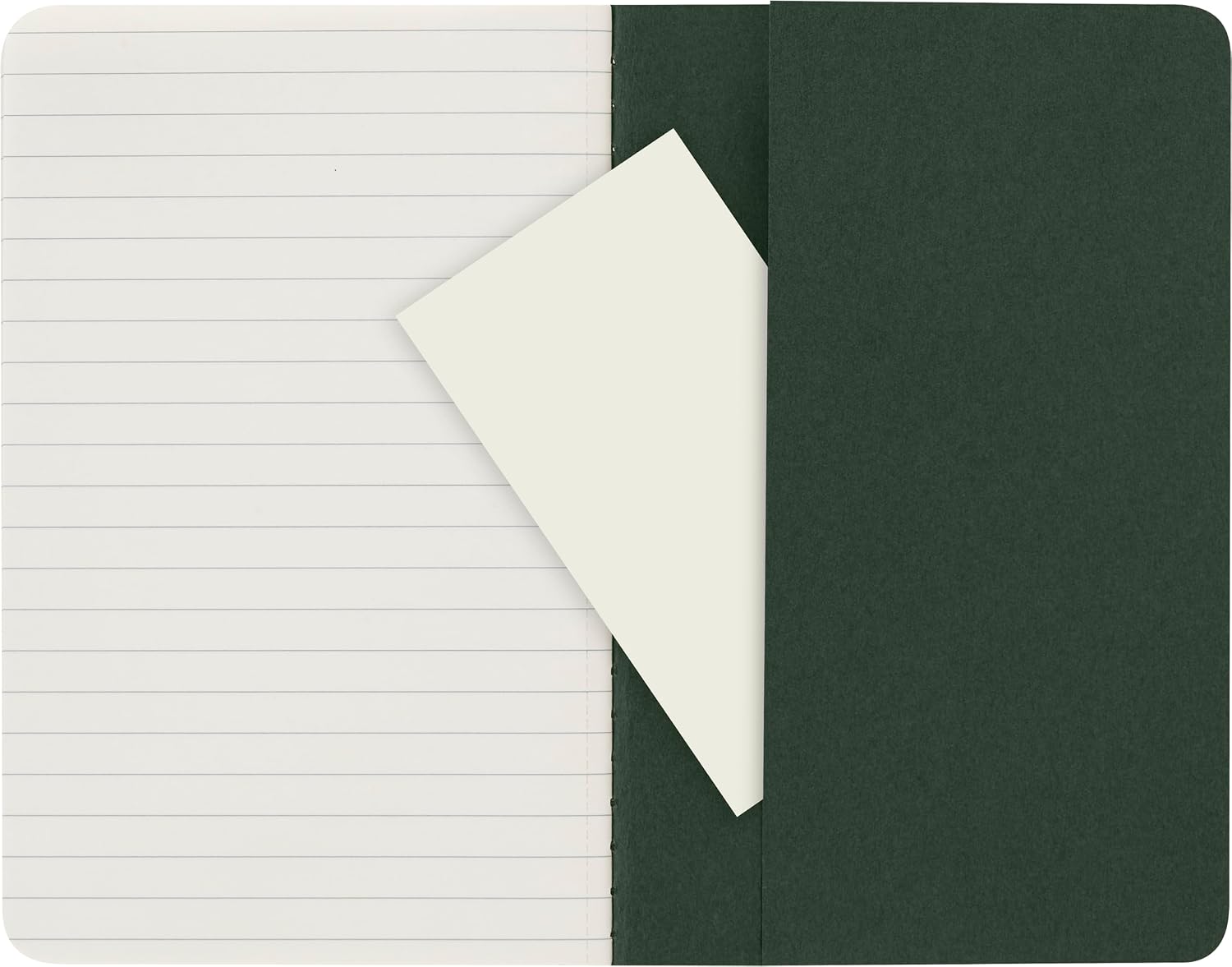 Thumbnail 5 de Moleskine Cahier Journal – linjerad anteckningsbok i fickformat, myrtengrön, 3-pack