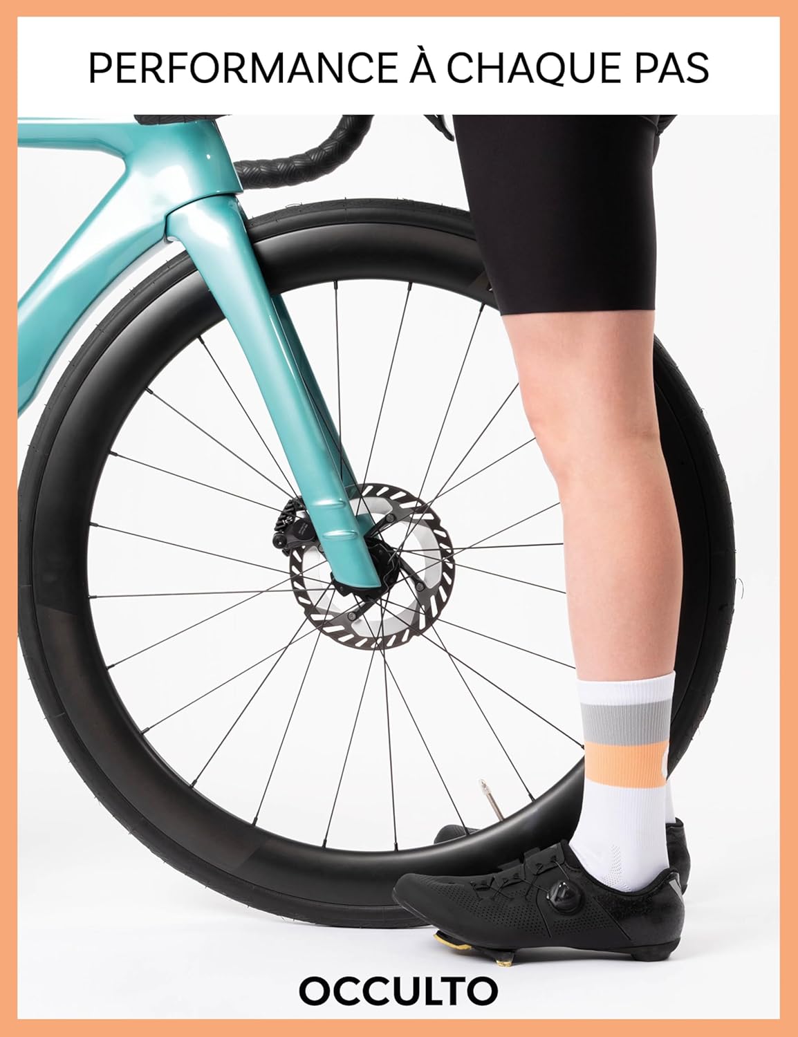 Detalle de Occulto Eddy – chaussettes cyclisme vélo (unisex) lot de 2 pour homme & femme
