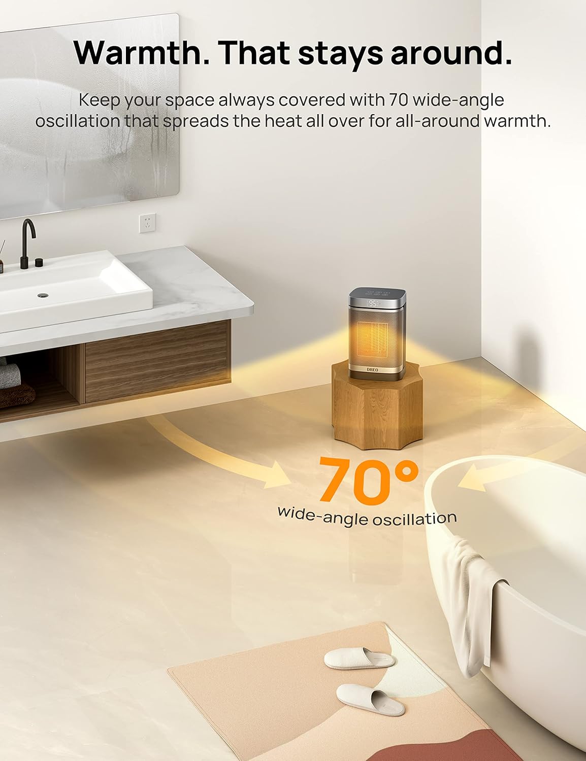 Thumbnail 2 de DREO DR-HSH004A Silver Portable Ceramic Space Heater, 1500W with ALCI Plug