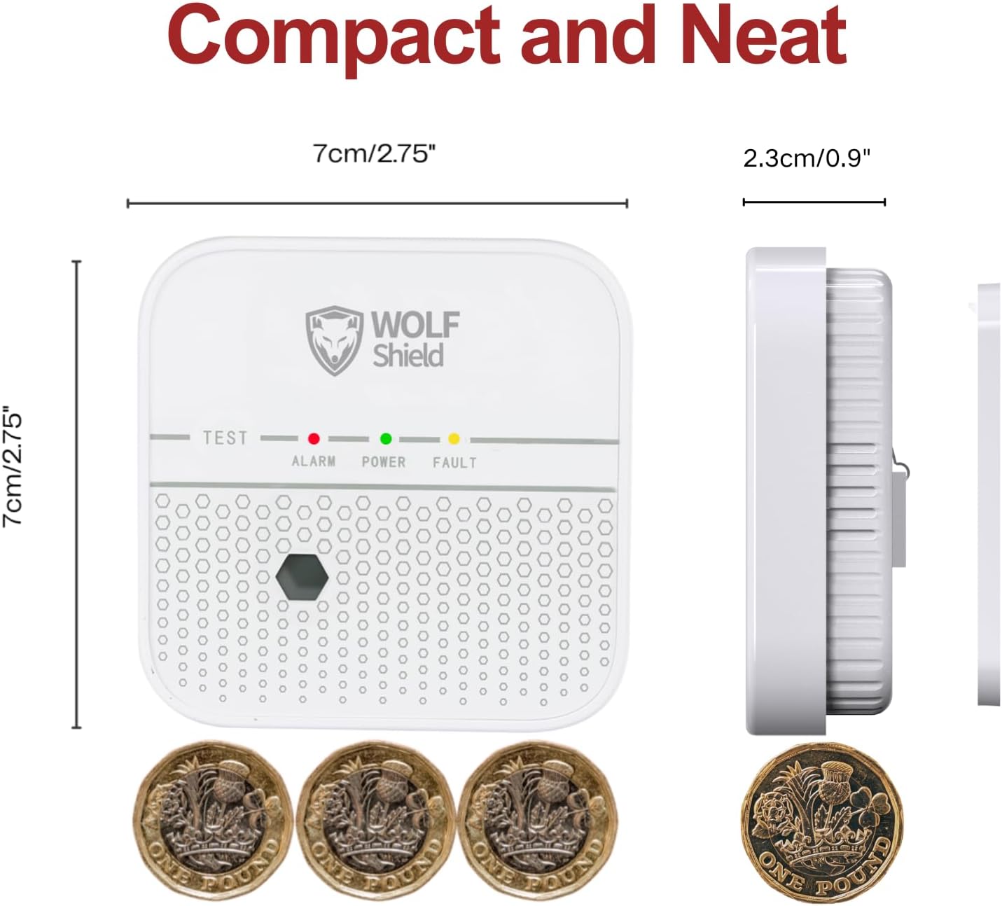 Detalle 2 de WOLF SHIELD Carbon Monoxide Detector 10 Year