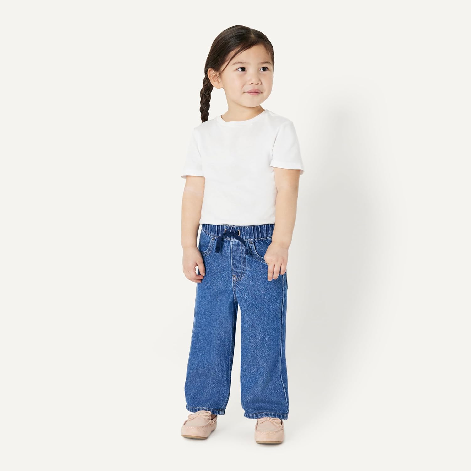 Thumbnail 5 de Amazon Essentials Loose-Fit Soft Stretch Denim Wide-Leg Jeans for Toddler Kids
