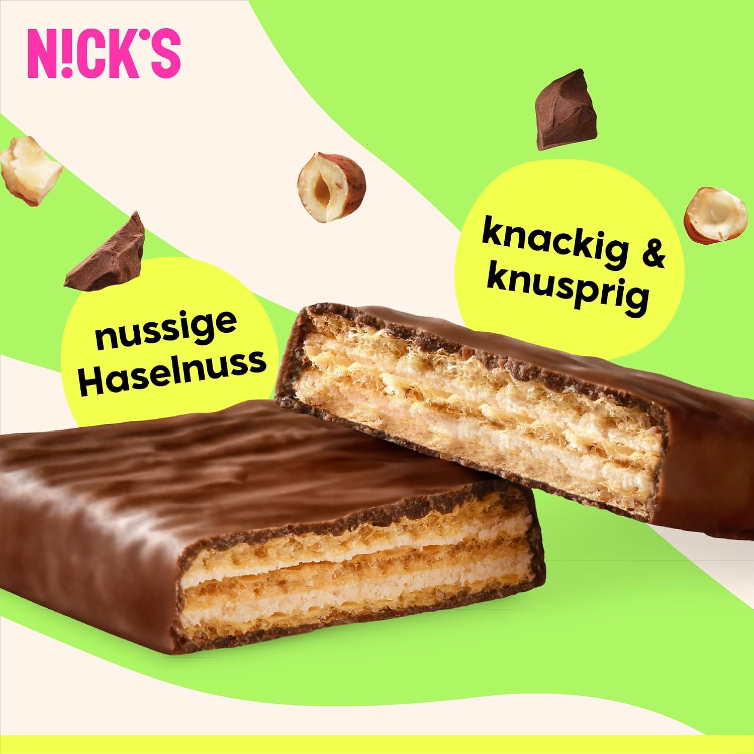 Thumbnail 4 de NICKS Protein Wafer Riegel Haselnuss 203 kcal 🍫