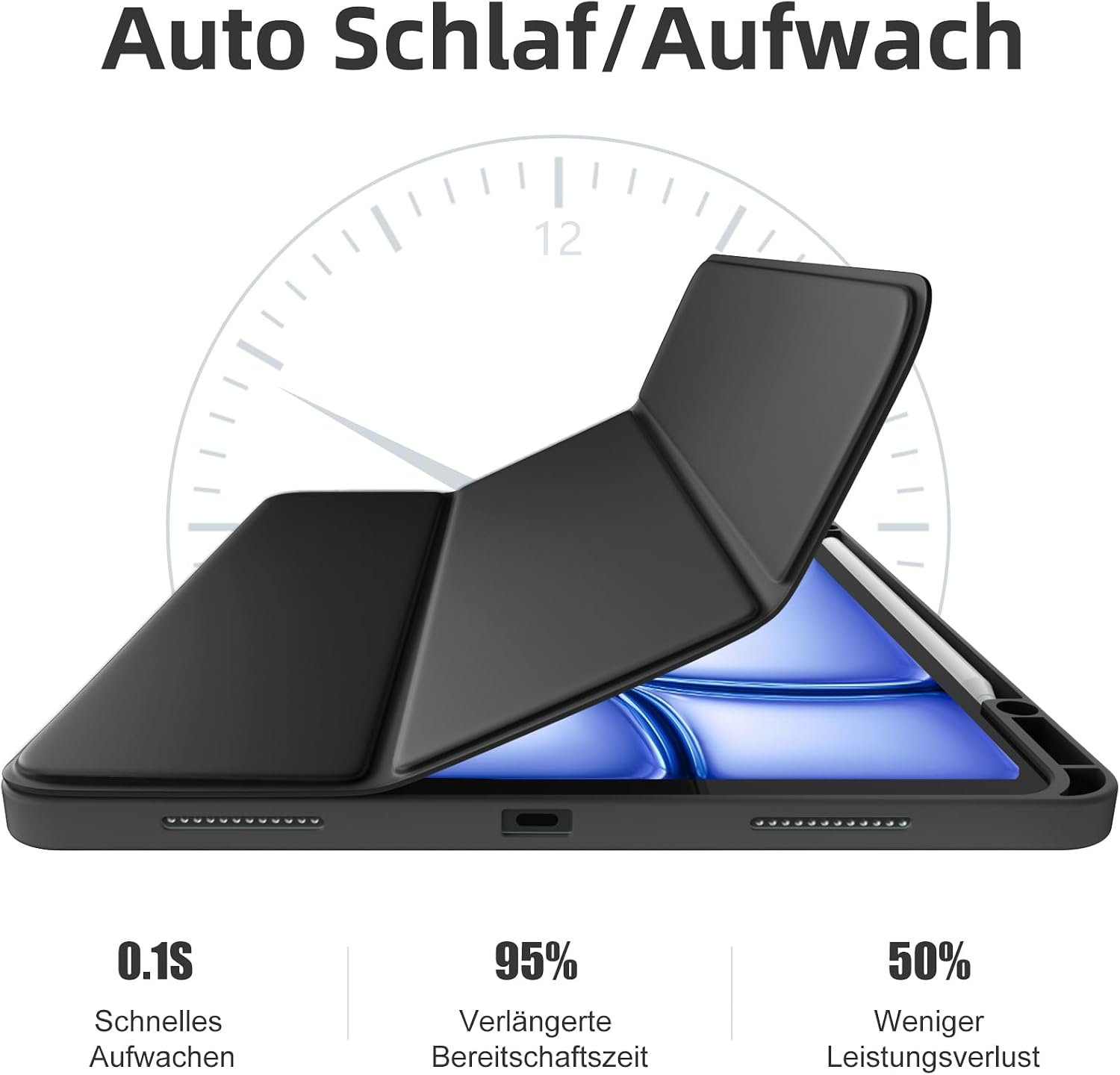 Thumbnail 6 de iPad Air 13 Hülle für 2026 M4, Schwarz