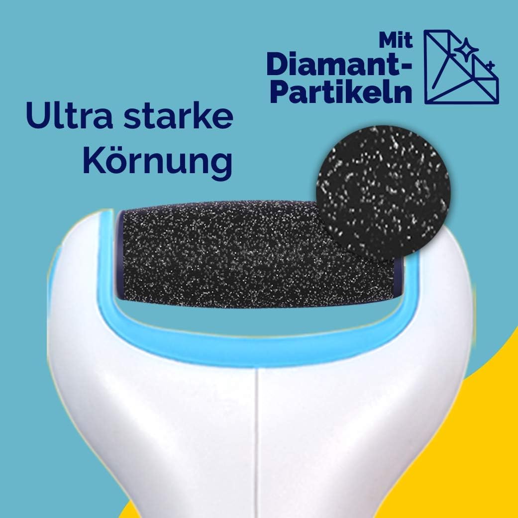 Detalle de Scholl ExpertCare Wet & Dry Ersatzrollen Ultra Stark – Nachfüller (2 Rollen) mit Diamantpartikeln