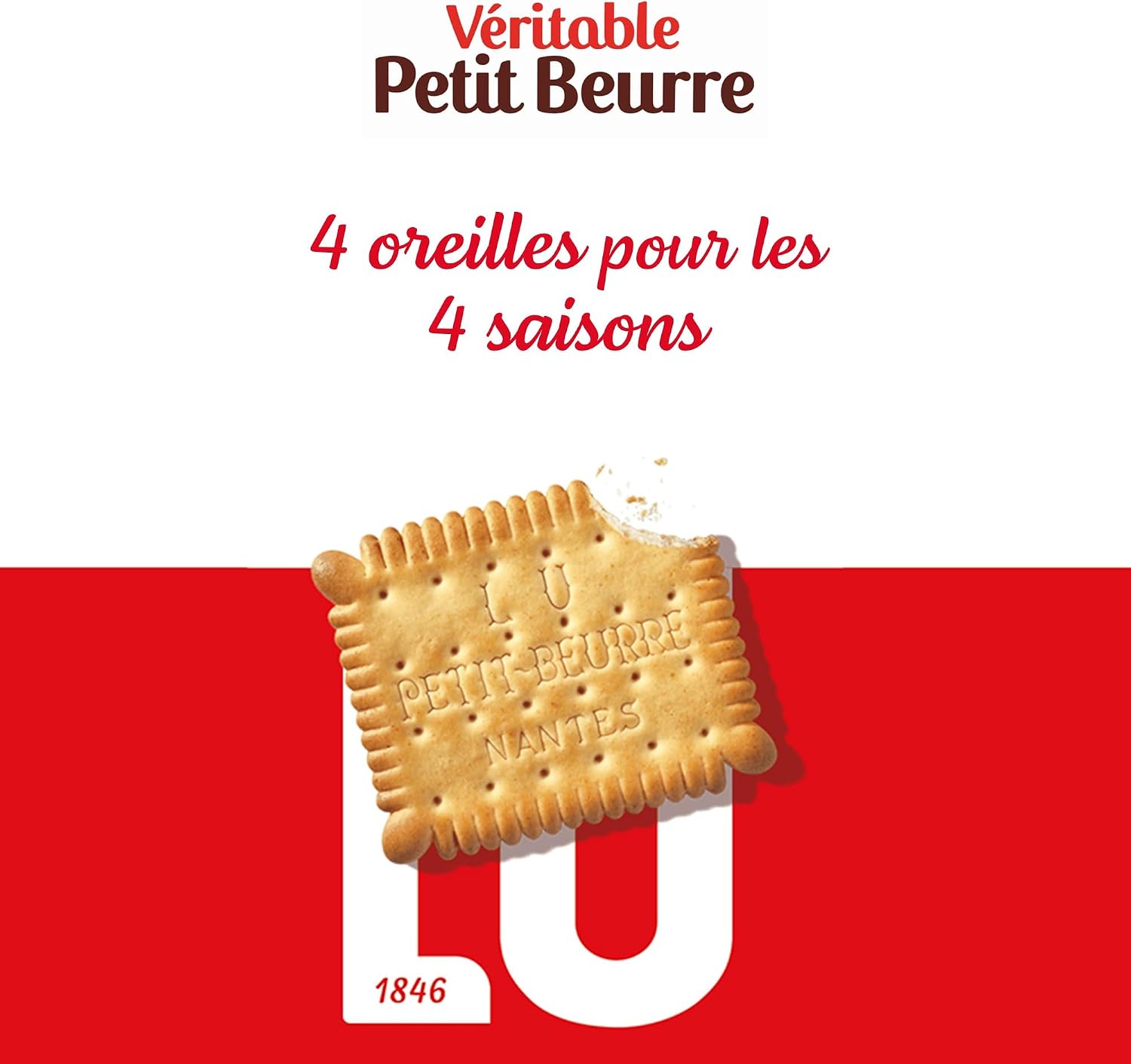 Detalle de LU Véritable Petit Beurre — Lot de biscuits en sachets individuels (140 sachets, 25 g) pour un goûter pratique