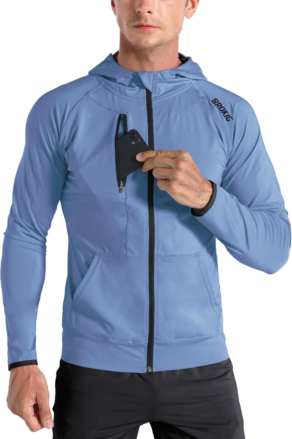 Thumbnail 5 de BROKIG Leichte Laufjacke Hoodie Herren