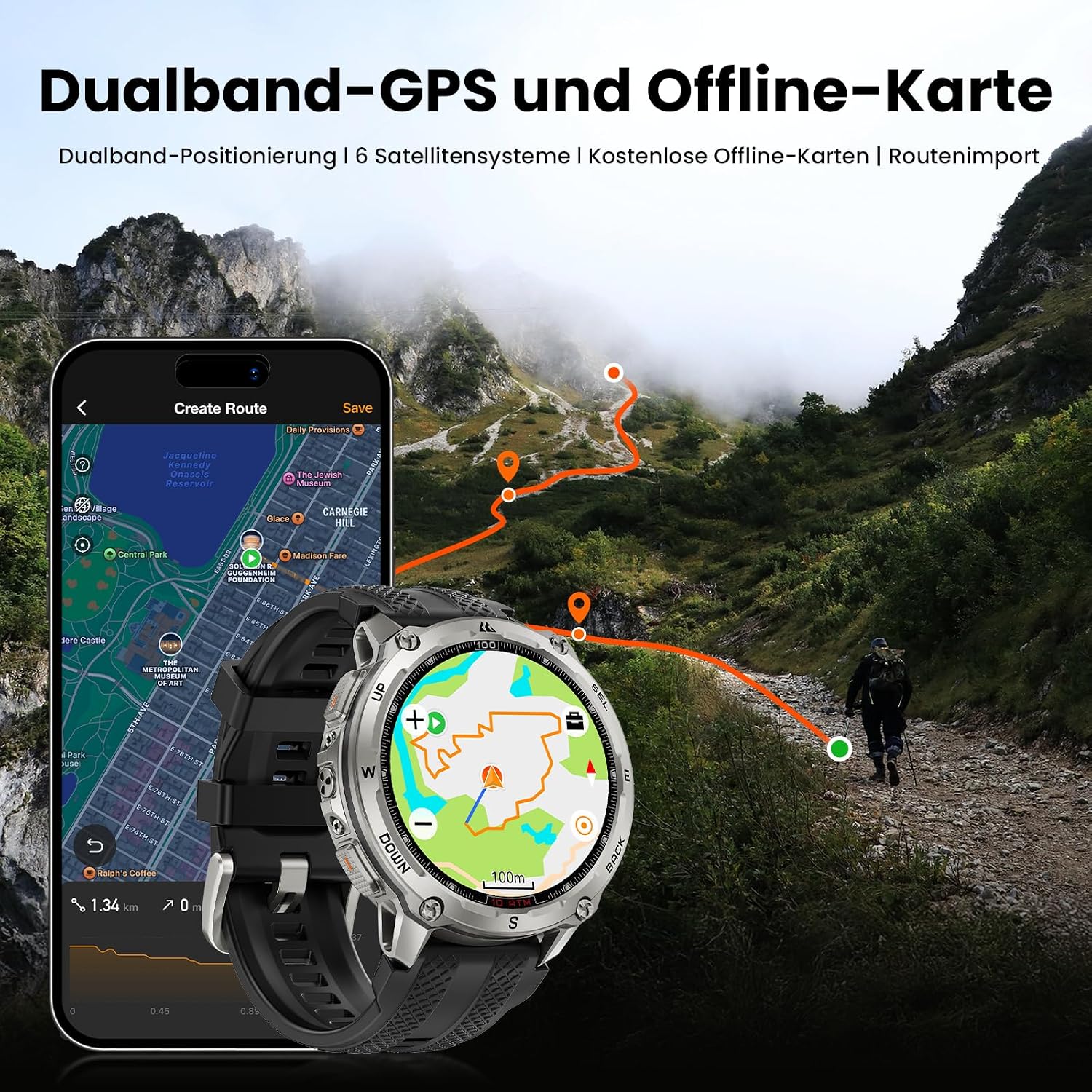 Detalle de KOSPET Tank T4 1,43" GPS Smartwatch