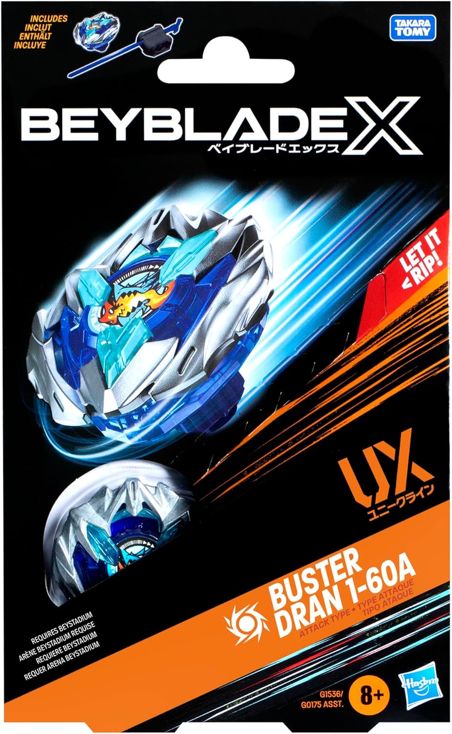 Thumbnail 1 de Beyblade X Buster Dran 1-60A UX starter top