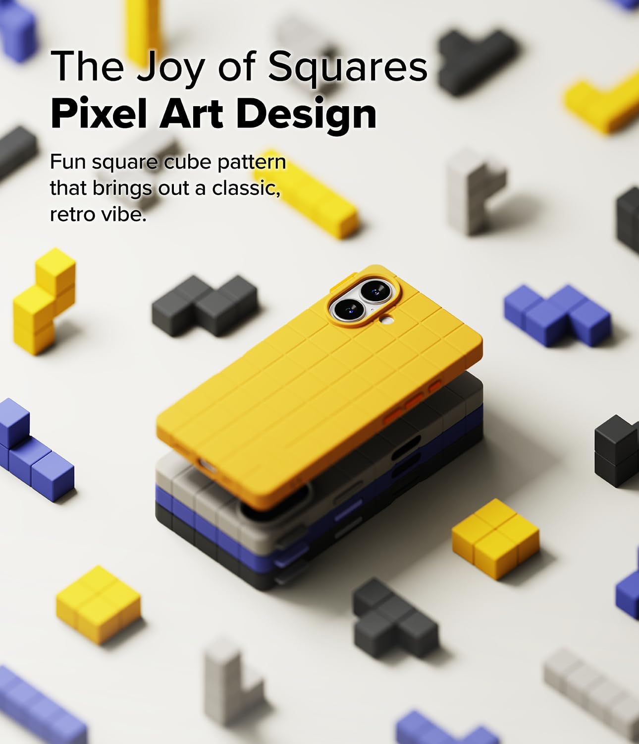 Detalle de Ringke Bitmap Silicone Magnetic Case for iPhone 16 – Yellow