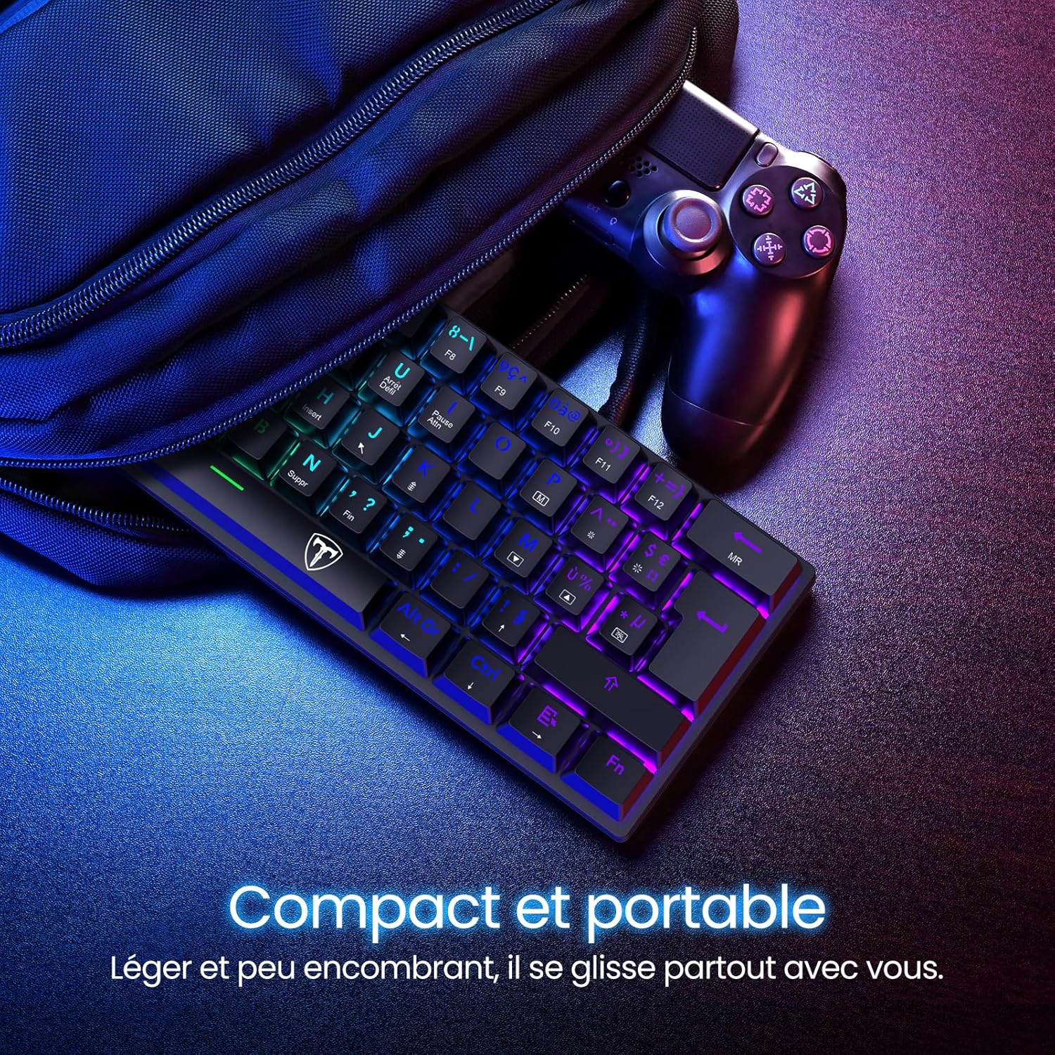 Thumbnail 4 de CACKBIRD Clavier Mécanique Azerty 60% – Switch Bleus, RGB, USB-C amovible, anti-ghosting