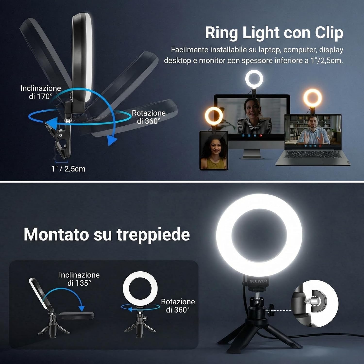 Thumbnail 3 de NEEWER BR60 Ring Light 10W per Vlog
