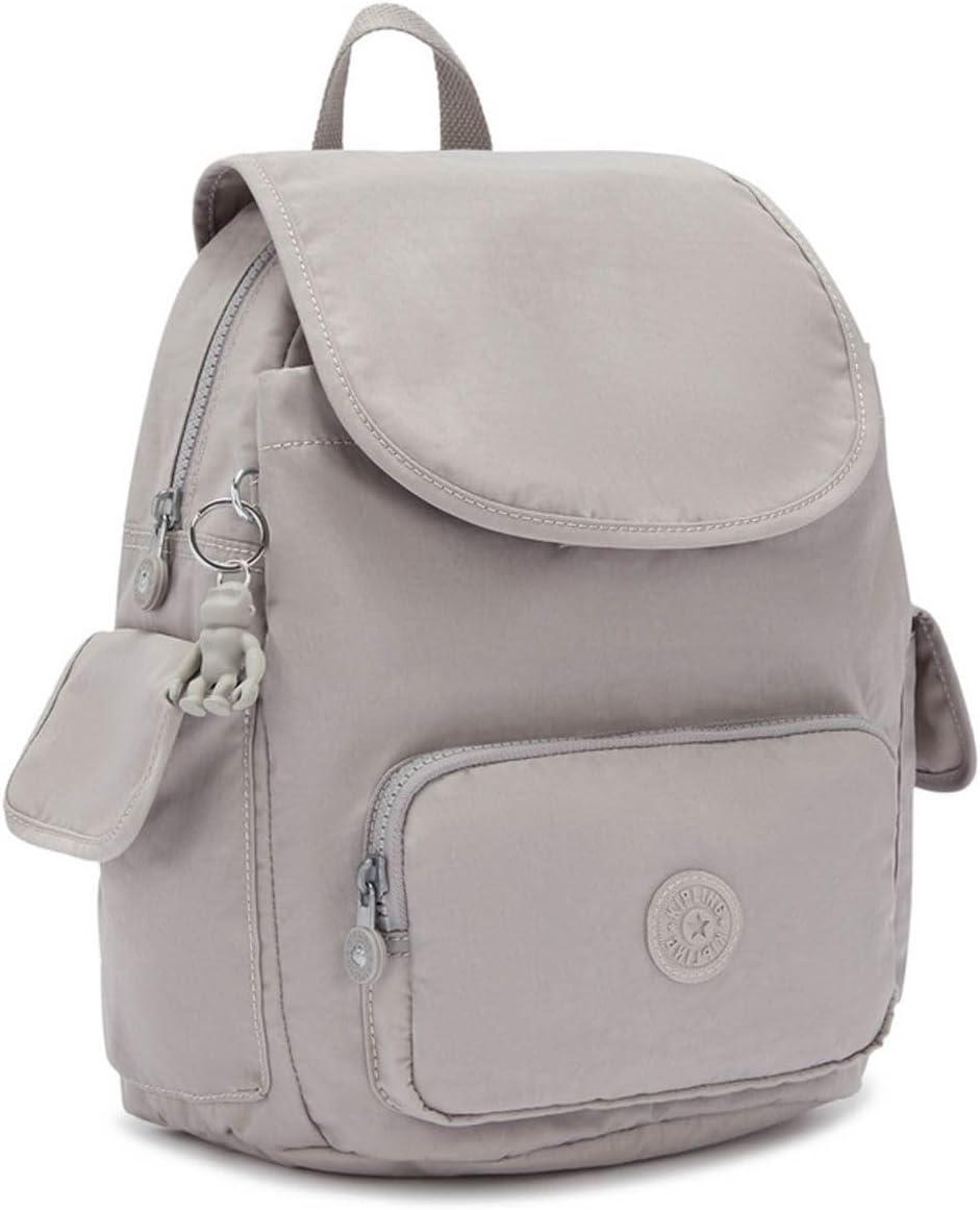 Detalle de Kipling City Pack S Mochila Pequeña Grey 🌆