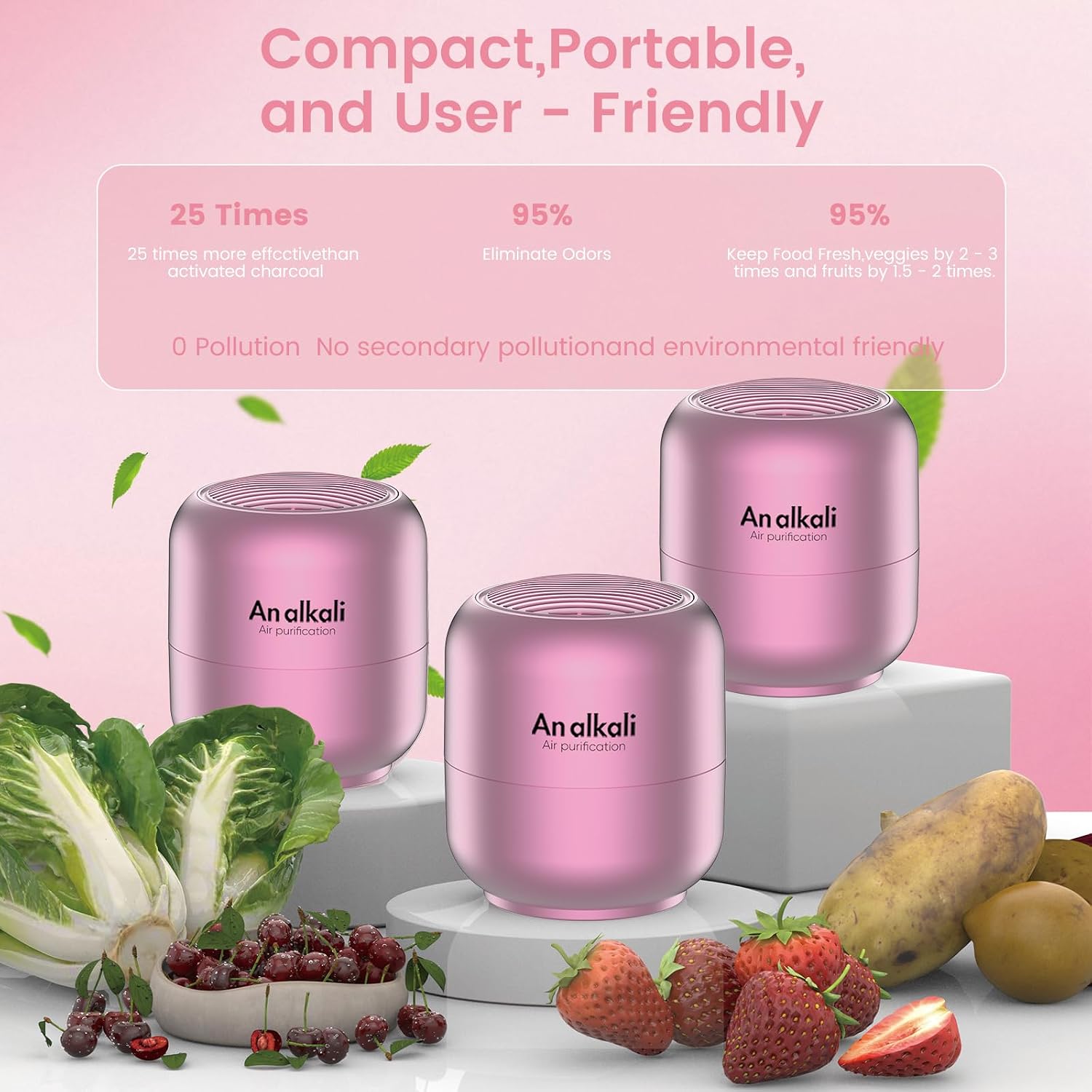 Thumbnail 6 de An alkali Refrigerator Deodorizer, Pink, Compact and Long-Lasting