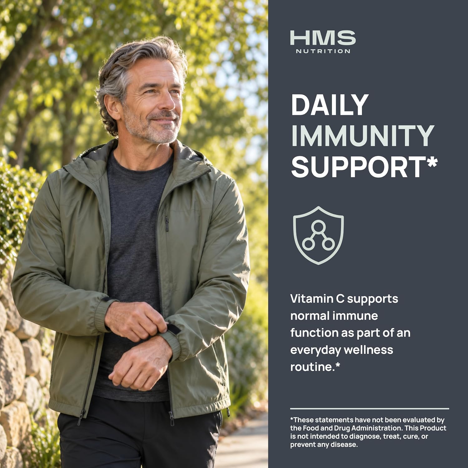 Detalle de HMS Nutrition Vitamin C Capsules 1600 mg