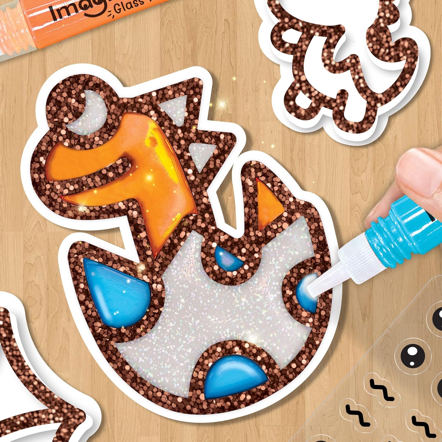 Thumbnail 3 de Imagimake DIY Jelly Stickers - Dino | 25+ Sticker Templates for Mess‑Free Glass Painting