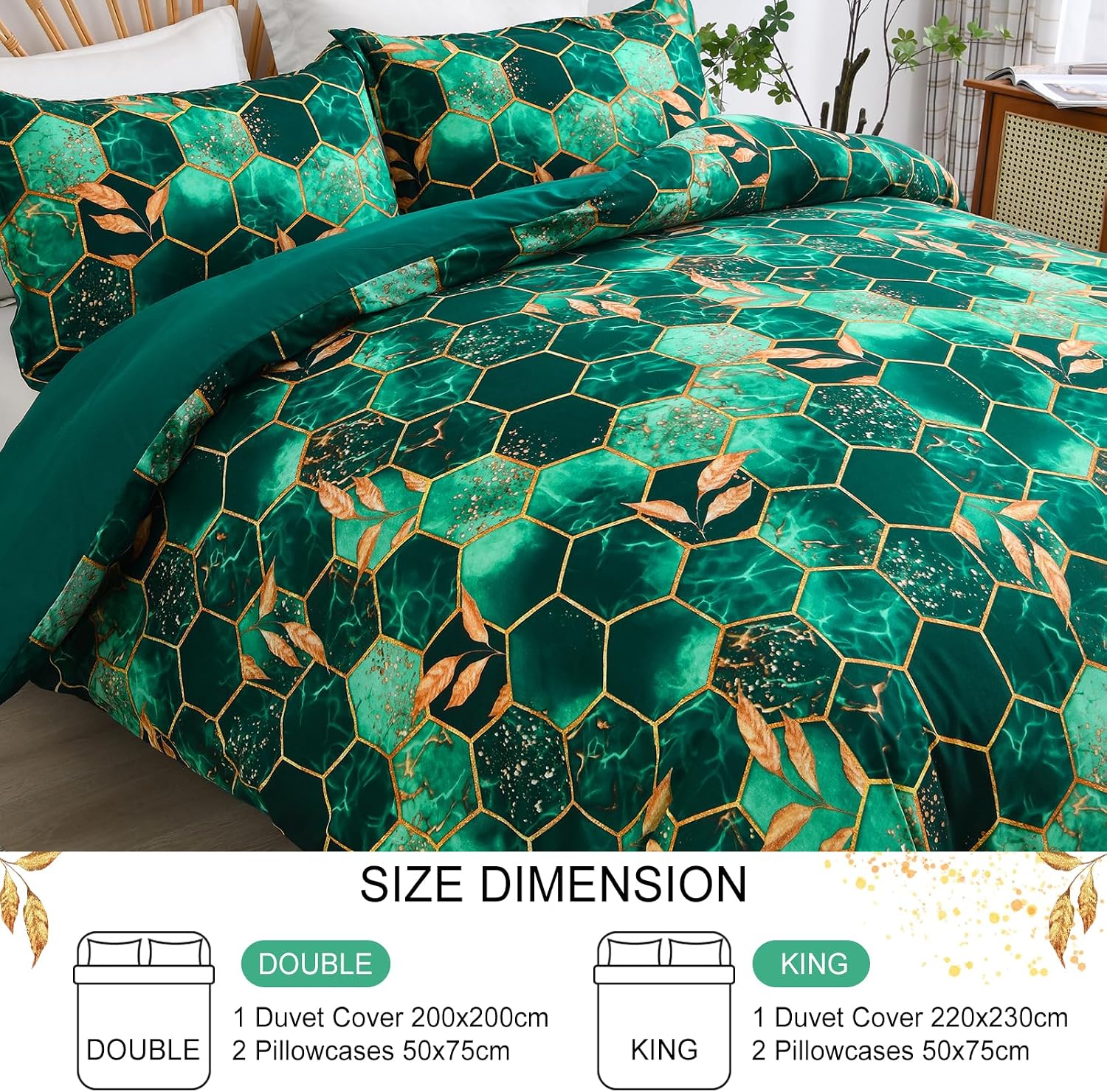 Detalle de DJY Geometric Duvet Cover Set 200x200cm