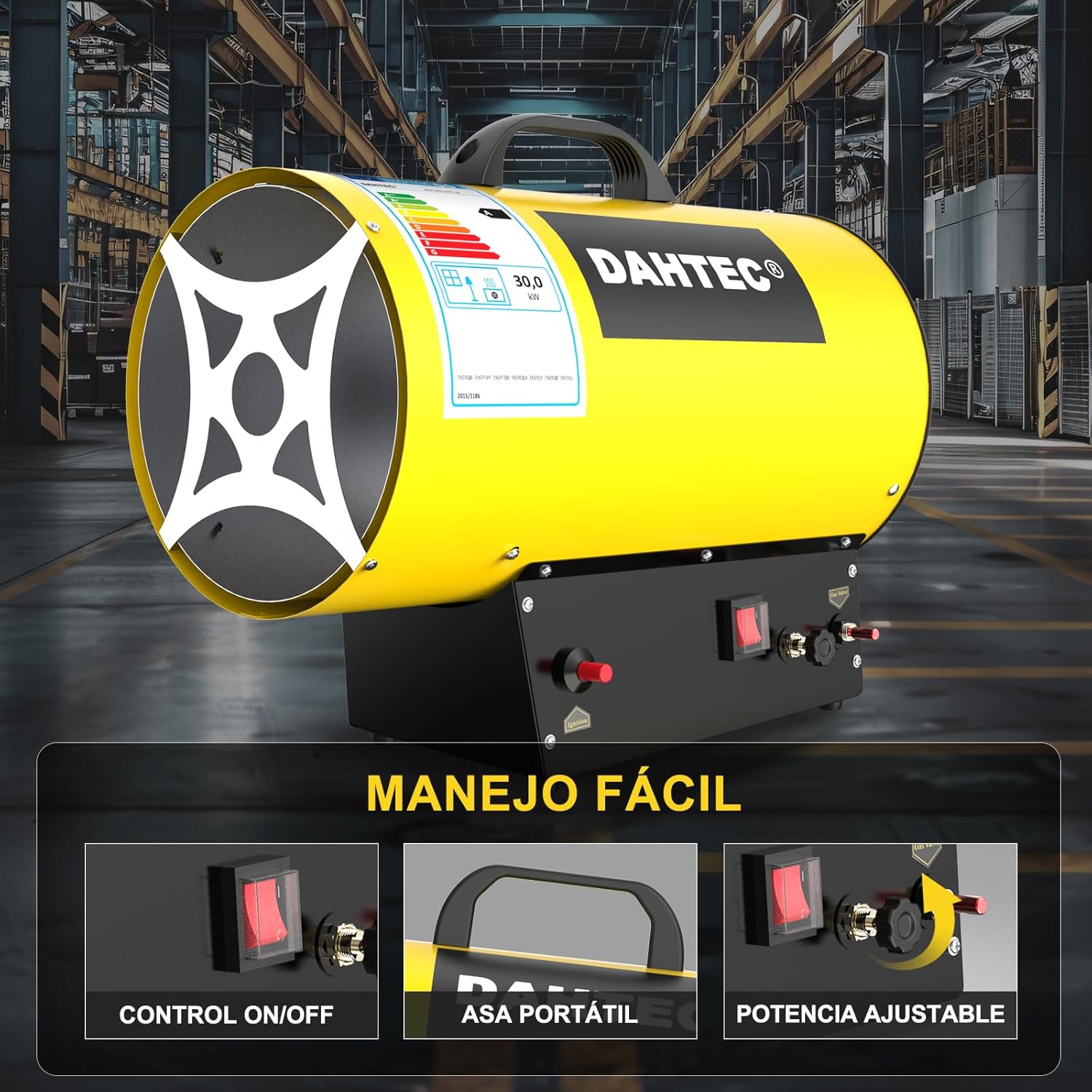 Detalle de DAHTEC Calefactor de gas 18-30 kW