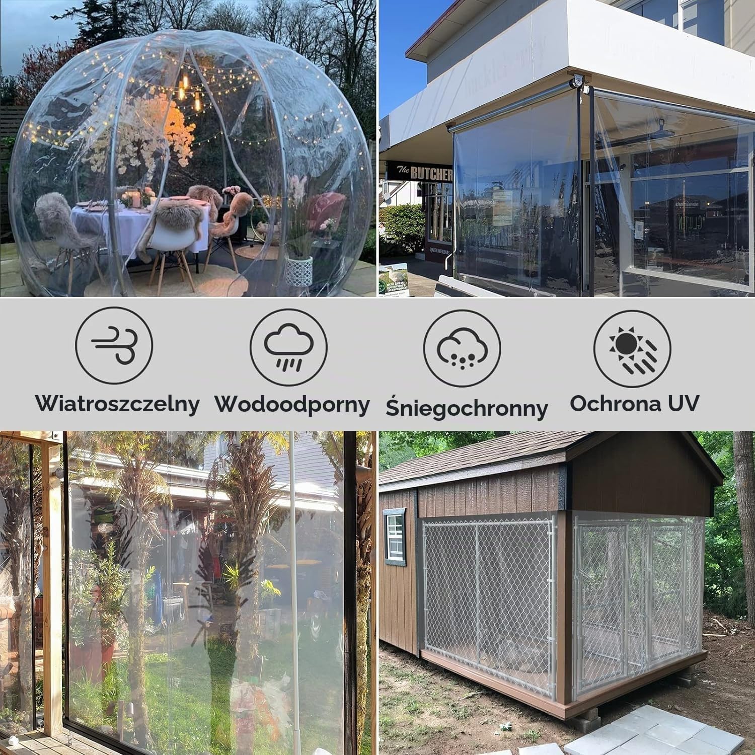 Thumbnail 6 de MYXKHYLL Tarps Heavy Duty Waterproof – przezroczysta plandeka 2 × 5 m z oczkami