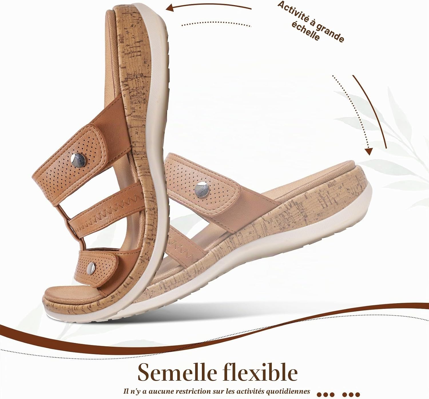 Detalle 2 de Littleplum Sandales femme - Sandales de plage confortables avec boucle réglable et soutien de la voûte