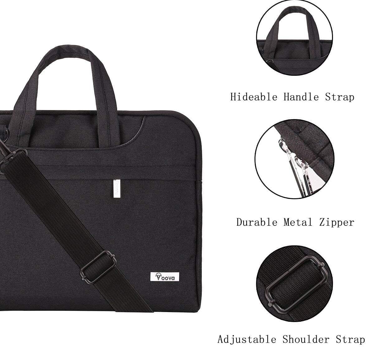 Detalle de Voova 15.6 Inch Laptop Bag Case with Shoulder Strap and Handle – Waterproof, for MacBook Pro/Air and More