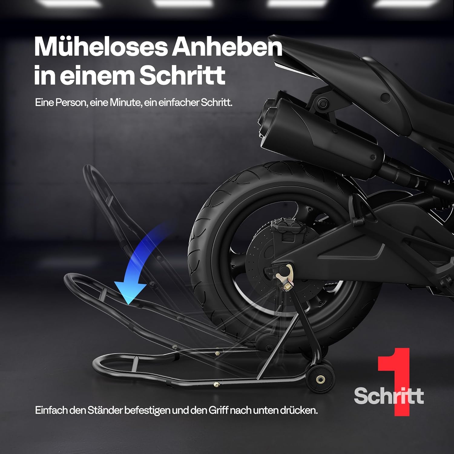 Detalle de SPECSTAR Strapazierfähige Motorrad-Hinterrad-Hebebühne Universal Sport Bike Schwinge Spule Ständer-Combo für Suzuki Yamaha Honda Kawasaki