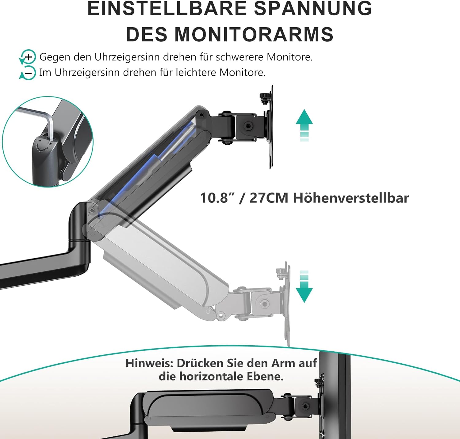 Thumbnail 5 de WALI Monitorhalterung 3 Monitore 27 Zoll