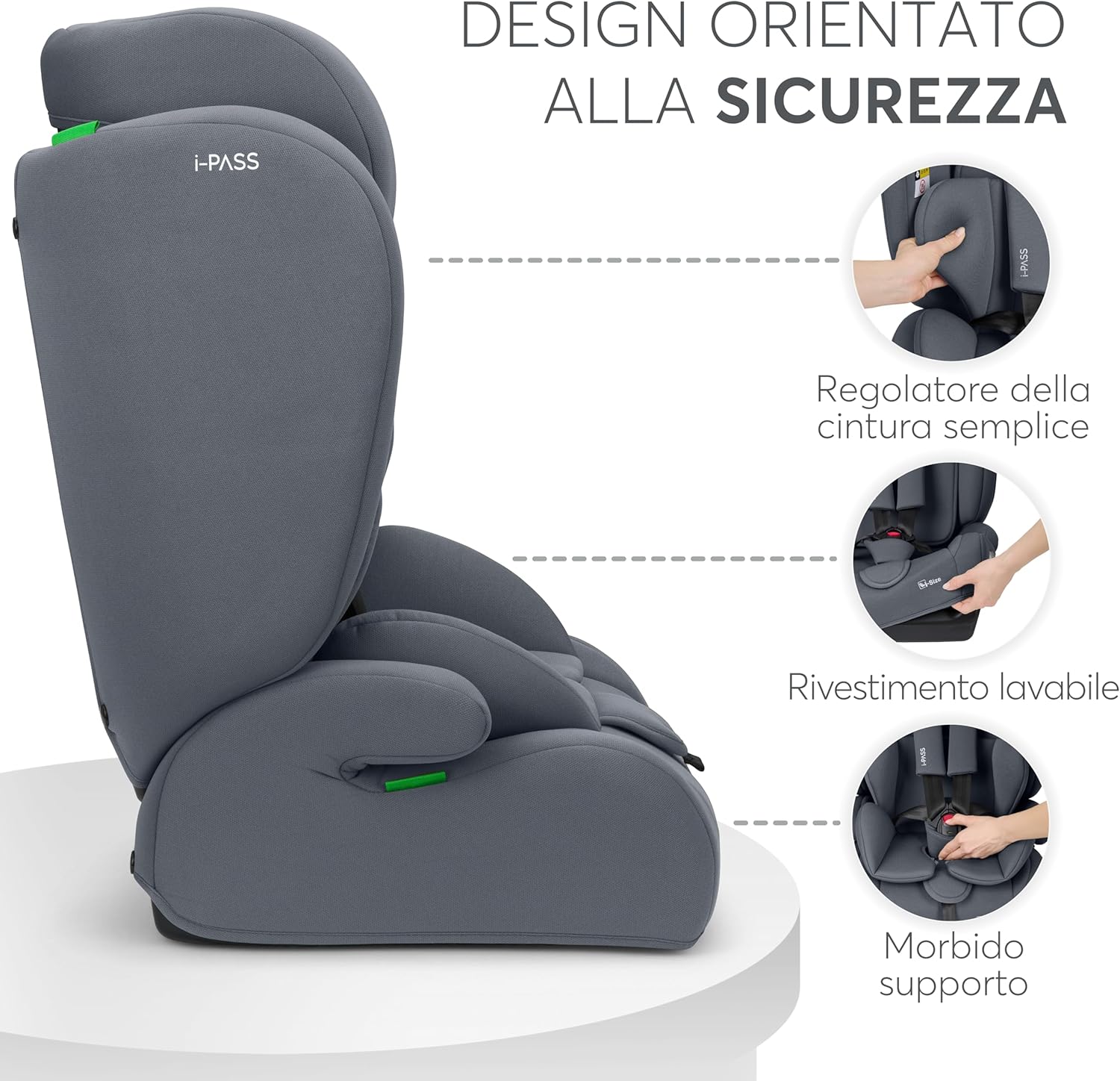Thumbnail 4 de KikkaBoo Seggiolino Auto 9-36 kg i-PASS