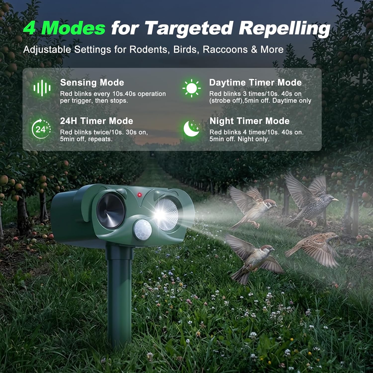 Thumbnail 4 de Cat Repellent for Gardens UK: Solar Scarer with Strobe Light & Infrared Sensor