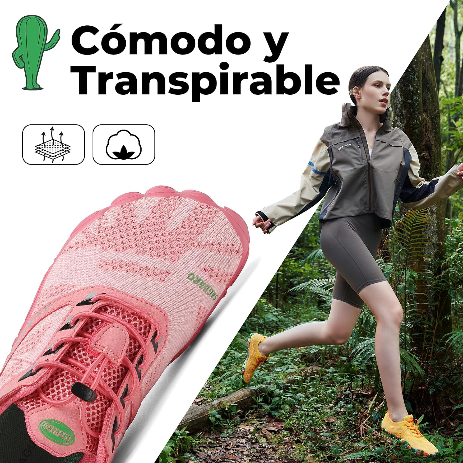 Detalle 2 de SAGUARO Barefoot Zapatillas Minimalistas Zero Drop Gr.36-48